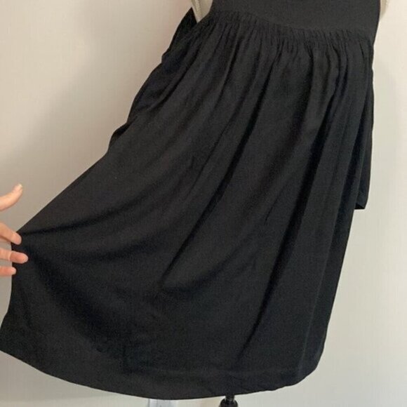 OAK + Fort Black Oversized Flowy Mini Dress - Picture 5 of 11